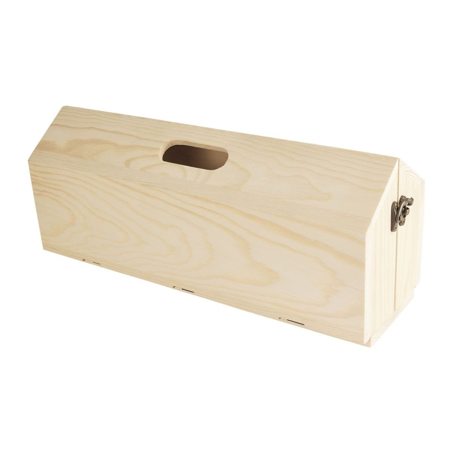 CAJA DE MADERA NATURAL PORTAVINOS CHAROLA A212118